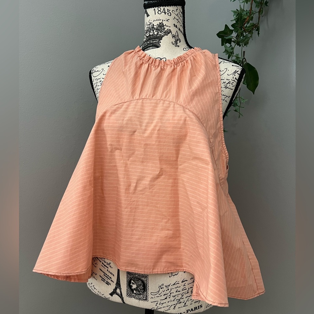 NWT - Free People Peach Carla Stripe Tank Top - Picture 6 of 12